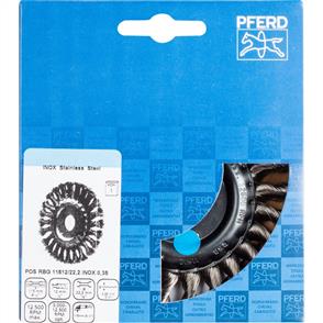 PFERD Wheel Brush, Knotted POS RBG 11512/22,2 Inox 0,35