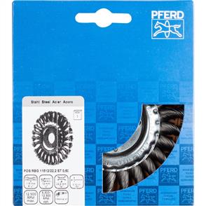 PFERD Wheel Brush, Knotted POS RBG 11512/22,2 Steel 0,50