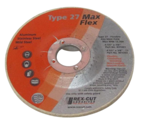 REXCUT Flexible Grinding Disc T27  4 1/2x7/8 MAX FLEX A54 891001