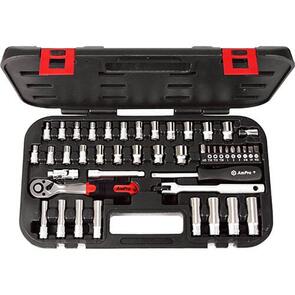 AmPro T45603 Socket and Hex Bit 45pc Set 1/4"Dr MM/IMP