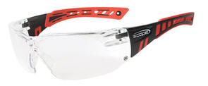 SCOPE Speed Glasses w Titanium Black&Red Frame, Clear Lens 360RC