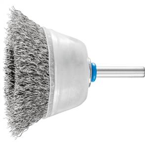 PFERD Shank Mounted Cup Brush, Crimped TBU 6015/6 Inox 0,30