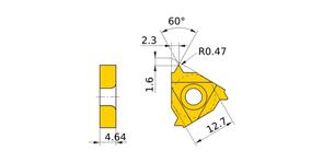 MITSUBISHI Insert, Threading MMT22ER070UN VP10MF