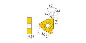 MITSUBISHI Insert, Threading MMT22IR060UN VP10MF