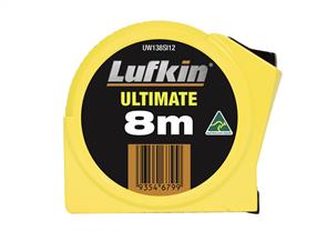 LUFKIN Tape Measure 8m x 19mm Ultimate Fluoro UW138MN
