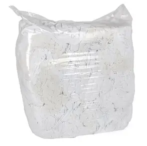 Cut White T-Shirt Rags 10Kg - Compressed Block