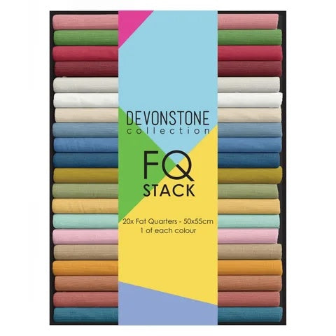Devonstone fat quarter Stack - 20 Pcs solids bundle | The Ribbon Rose