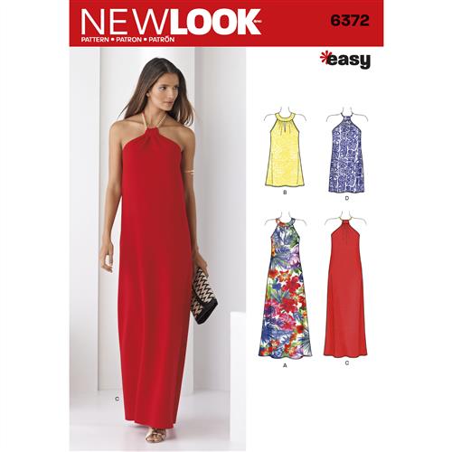New Look Pattern 6372 Misses' Dresses Each in Two Lengths | The Ribbon Rose
