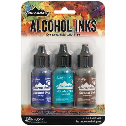 Ranger Ink Tim Holtz Alcohol Ink .5oz 3/Pkg - Mariner | The Ribbon Rose