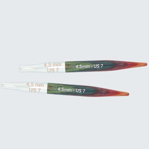 Pair of KnitPro Symfonie 2 mini 5cm interchangeable knitting needle tips