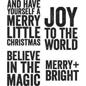 Stampers Anonymous Tim Holtz Cling Stamps - Bold Tidings #2