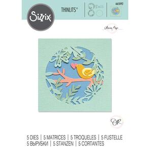 Sizzix Thinlits Die Set 5PK - Spring Layered Scene
