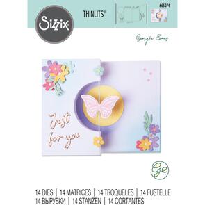Sizzix Thinlits Die Set 14PK - Butterfly Spinner Card