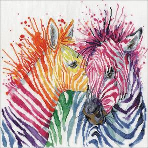 Design Works Zebras - Counted Cross Stitch Kit 12"X12"