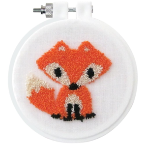 Design Works Punch Needle Kit 3.5" Round - Fox