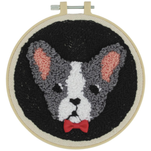 Fabric Editions Needle Creations Needle Punch Kit 6" - Bulldog