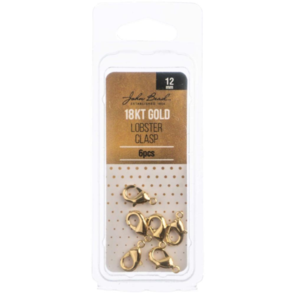 John Bead Lobster Clasp 12mm 6/Pkg
