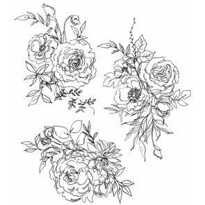 Stampers Anonymous Tim Holtz Cling Stamps - Floral Outlines