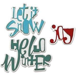 Sizzix Tim Holtz Die Set 6PK - Festive Words
