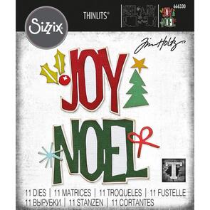 Sizzix Thinlits Die Set 11pk - Big Tidings by Tim Holtz