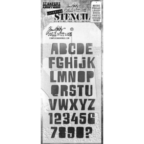 Stampers Anonymous Tim Holtz Layered Stencil - Cut Out Alpha