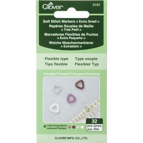 Clover Soft Triangle Stitch Markers - Extra Small (32pc)
