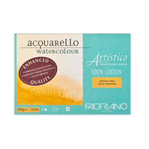 Fabriano Artistico Watercolour Block, 300gsm 20pk Rough - Traditional White
