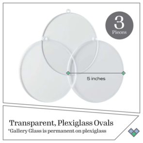 FolkArt Gallery Glass - Surface Oval 5" - 3Pc