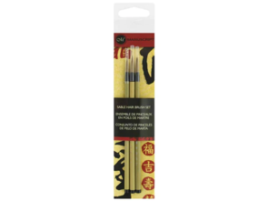 Manuscript Chinese Calligraphy Brush Set 3 Sable