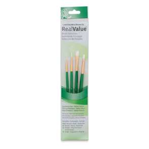 Princeton Real Value SH White Pack (Round 3/0, 3, Shader 4, Angle 1/4")
