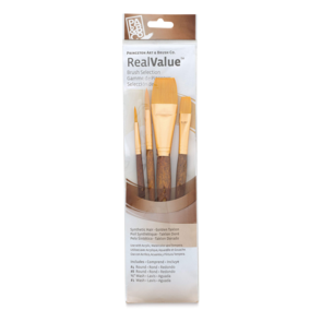 Princeton Real Value SH Gold Pack (Round 4, 8, Wash 1/2", 1")