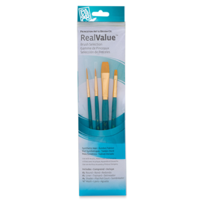 Princeton Real Value SH Gold Pack (Round 3, Liner 1, Shader 4, Wash 1/2")