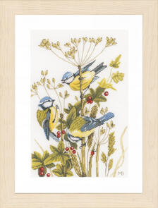 Lanarte Cross Stitch Kit - Blue tits