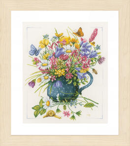 Lanarte Cross Stitch Kit - Flowers in vase
