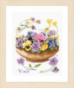 Lanarte Cross Stitch Kit - Violets