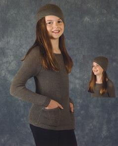 Alpaca Yarns 2409 Sweater and Beanie - Knitting Pattern