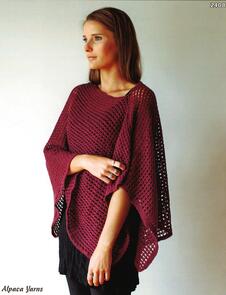 Alpaca Yarns 2408 Crochet Fusion Poncho - Pattern