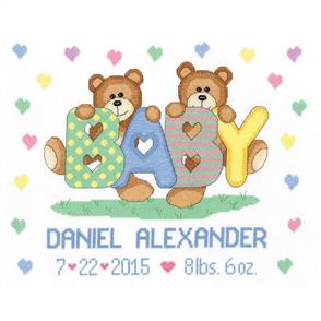 Janlynn Cross Stitch Kit: Teddy Baby