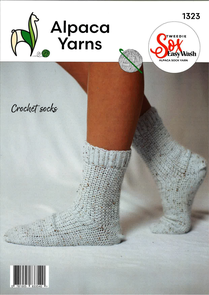 Alpaca Yarns Crochet Socks 1323 - Crochet Pattern / Kit