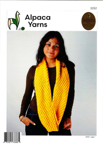 Alpaca Yarns Daisy Cowl 1152 - Knitting Pattern / Kit
