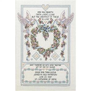 Janlynn Cross Stitch Kit: Wedding Doves
