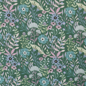 Swafing Happy Blooms by Claire's Creative Forest Woven Cotton 130gsm