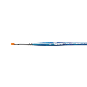 Tintoretto 874 Amber Synthetic - Flat Brush, Short Handle