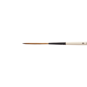Tintoretto 119 Stiff Sable - Extra Long Hair Round Brush, Short Handle