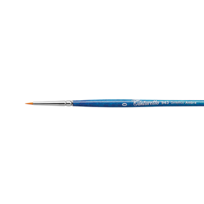 Tintoretto 943 Amber Synthetic - Round Brush, Short Handle