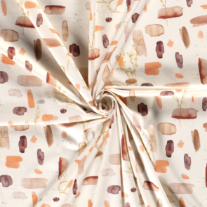 Nooteboom Cotton Jersey - Digital Printed Abstract #18568 - Colour 51 - Off White
