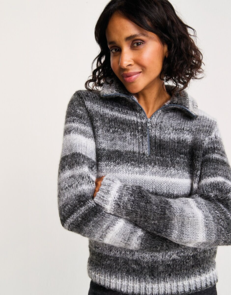 Sirdar Knitting Pattern / Kit - Jewelspun Chunky #10802 Quartz Zip Collar