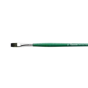 Tintoretto 375 Smeraldo Synthetic - Flat Brush, Long Handle