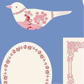 Tilda Something Blue || Labels & Ornaments Blue