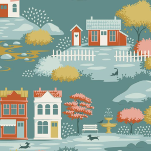 Tilda Village Life || Village - Teal